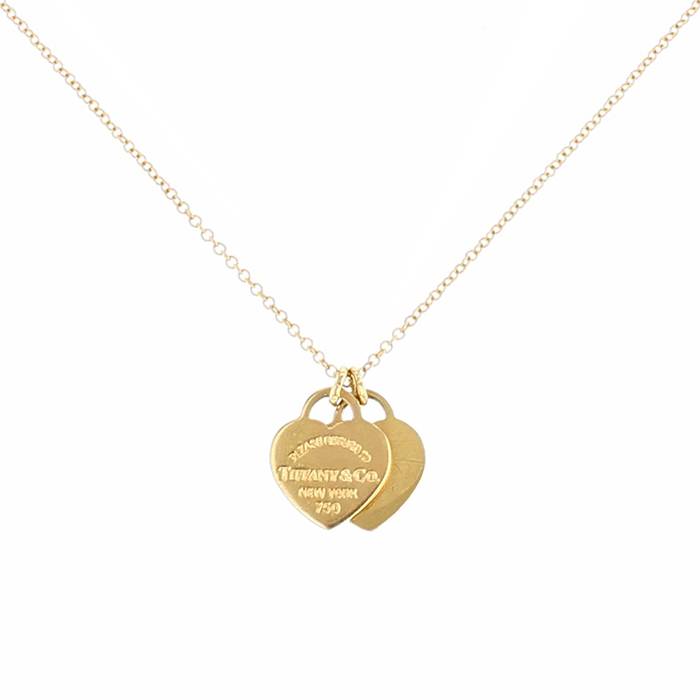 Tiffany Return To Tiffany Double Heart Tag Pink Pendant, 42% OFF