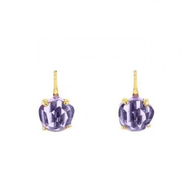 Paire de boucles d'oreilles Pomellato Lola en or rose et améthystes