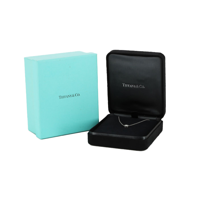 Tiffany & Co Circlet small model necklace in platinium and diamonds - Detail D2