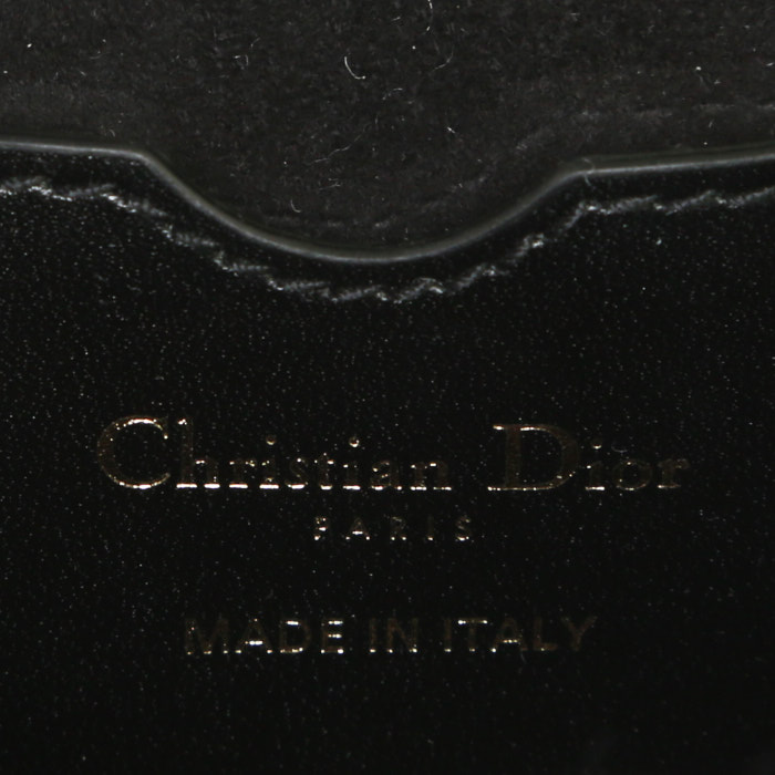 Sac bandoulière Dior  Bobby East-West en cuir noir - Detail D3
