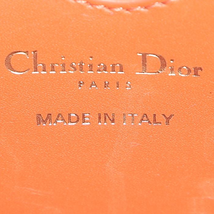 Dior Bobby East-West shoulder bag in orange leather - Detail D3
