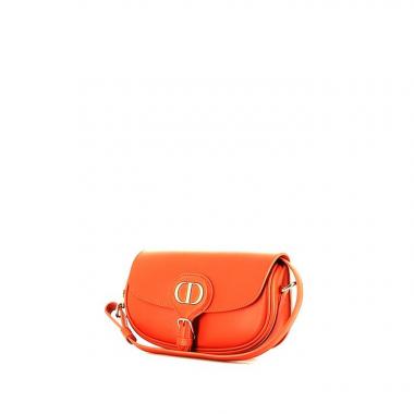 Sac bandoulière Dior  Bobby East-West en cuir orange
