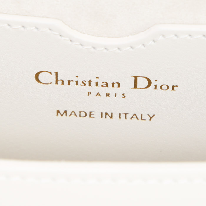 Borsa a tracolla Dior Bobby East-West in pelle bianco sporco - Detail D3