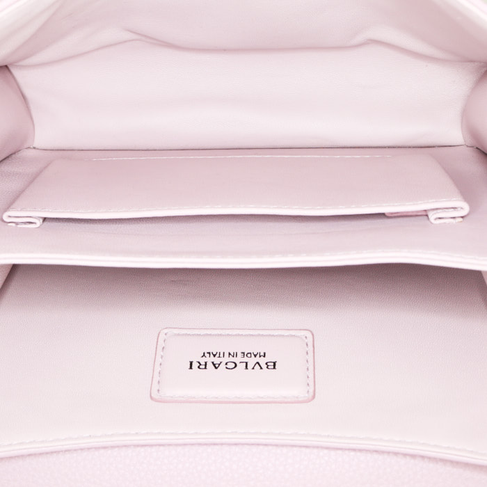 Bulgari bag in varnished pink grained leather - Detail D3