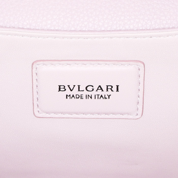 Borsa Bulgari in pelle martellata rosa pallido - Detail D4
