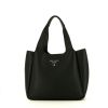 Prada Dynamique handbag in black grained leather - 360 thumbnail
