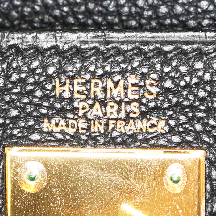 Hermès  Kelly 32 cm handbag  in black togo leather - Detail D4