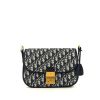 Dior shoulder bag in beige and blue monogram canvas Oblique and leather - 360 thumbnail