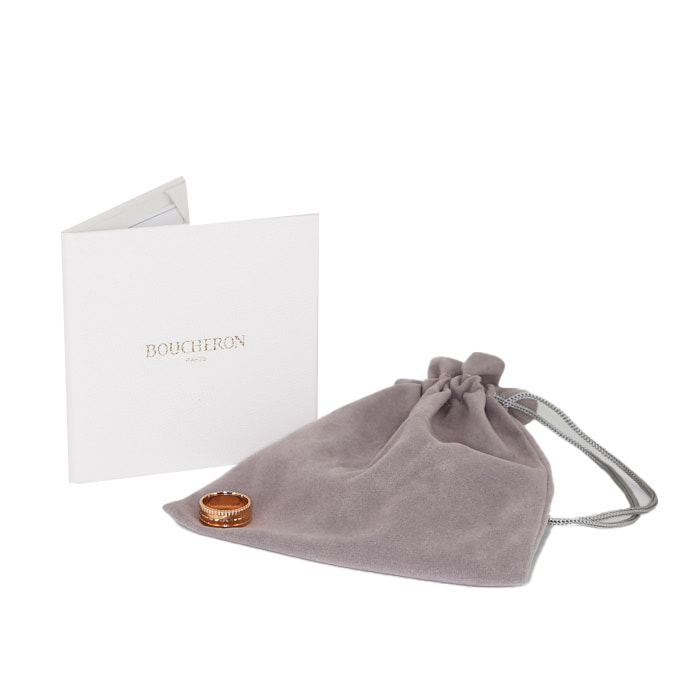 Boucheron Quatre Radiant Edition ring in pink gold - Detail D2