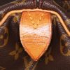 Bolsa de viaje Louis Vuitton Keepall 50 cm en lona Monogram marrón y cuero natural - Detail D3 thumbnail