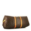 Borsa da viaggio Louis Vuitton Keepall 60 cm in tela monogram marrone e pelle naturale - Detail D5 thumbnail