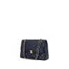 Chanel Vintage Diana handbag in blue quilted leather - 00pp thumbnail