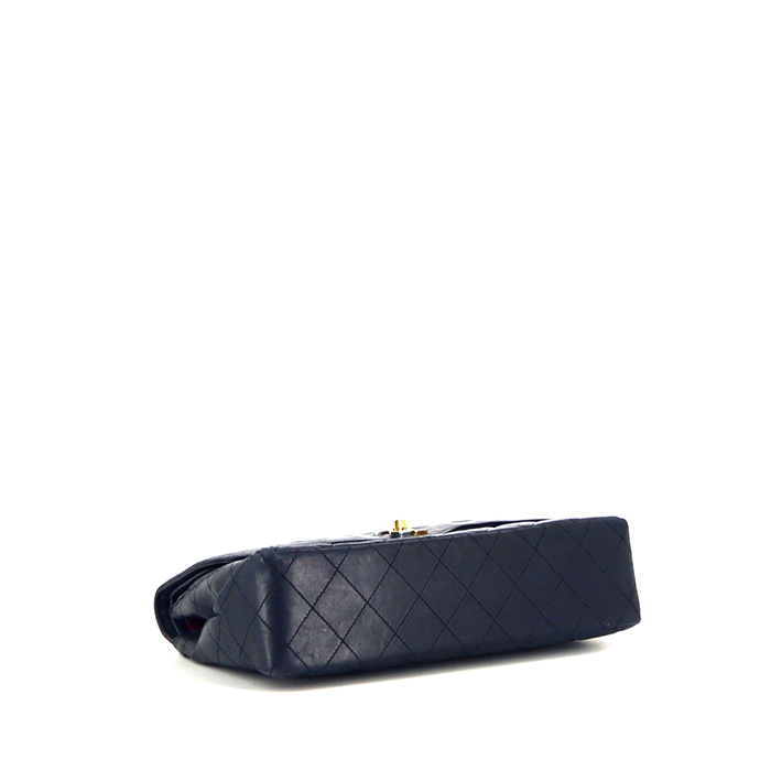 Chanel Vintage Diana handbag in blue quilted leather - Detail D5