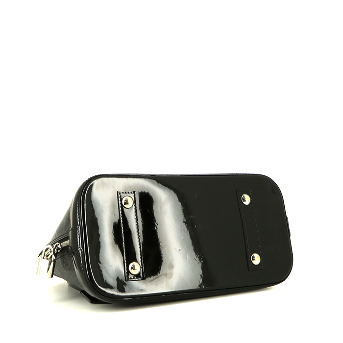 Louis Vuitton Alma small model handbag in black patent epi leather - Detail D4