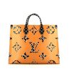 Shopping bag Louis Vuitton  Onthego modello grande  in tela monogram bicolore beige e arancione - 360 thumbnail