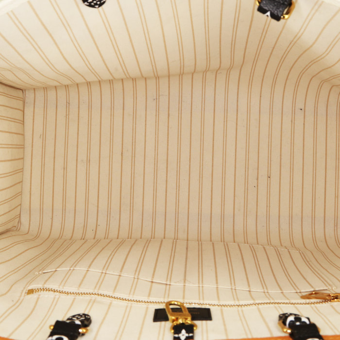 Bolso Cabás Louis Vuitton  Onthego modelo grande  en lona Monogram bicolor beige y naranja - Detail D3