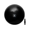 Chanel, Ballon de yoga/pilates et sa pompe, en plastique noir, accessoire de sport, siglé, vers 2017 - 00pp thumbnail
