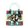 Black leather womans hand bag Edition Limitée handbag in multicolor leather - 360 thumbnail