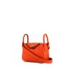 Hermes Lindy mini shoulder bag in orange togo leather - 00pp thumbnail