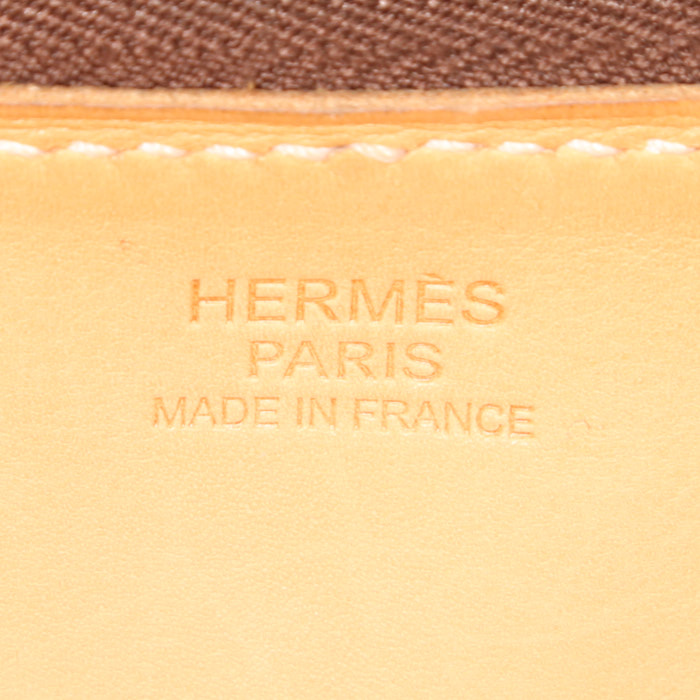 Hermes Paris-Bombay handbag in brown box leather - Detail D3