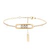 Messika Baby Move bracelet in pink gold and diamonds - 00pp thumbnail