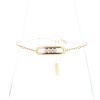 Messika Baby Move bracelet in pink gold and diamonds - 360 thumbnail