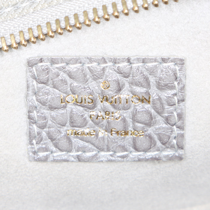 Borsa Louis Vuitton Neo Cabby in tela denim monogram grigia e pelle grigia - Detail D4