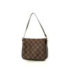 Louis Vuitton Pochette accessoires handbag/clutch in ebene damier canvas and brown leather - 00pp thumbnail