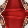 Bolso/bolsito Louis Vuitton Pochette accessoires en lona a cuadros ébano y cuero marrón - Detail D2 thumbnail