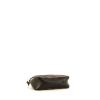 Bolso/bolsito Louis Vuitton Pochette accessoires en lona a cuadros ébano y cuero marrón - Detail D4 thumbnail