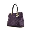 Dior Cannage bag in purple quilted leather - 00pp thumbnail