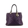 Dior Cannage bag in purple quilted leather - 360 thumbnail
