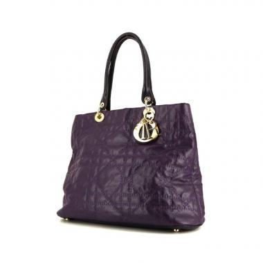 Borsa Dior Cannage in pelle trapuntata color prugna cannage