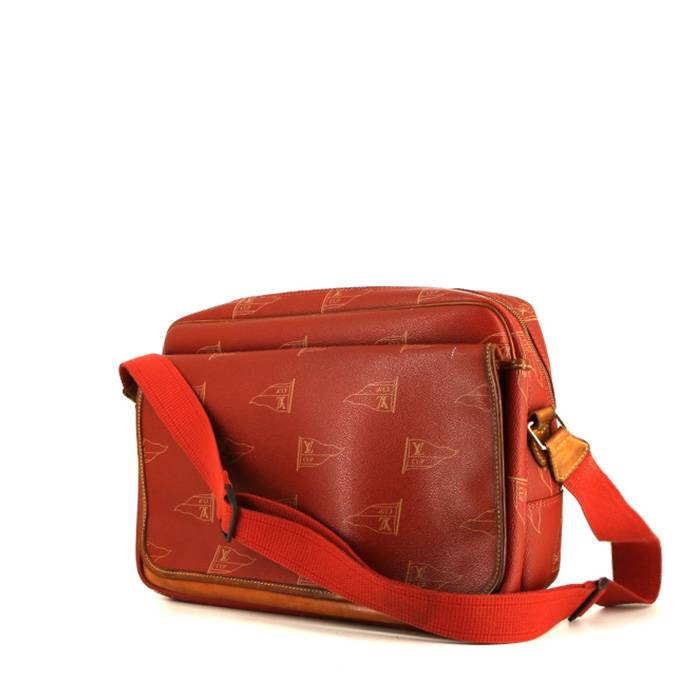 Louis Vuitton America's Cup Travel Bag in Red Monogram Canvas and