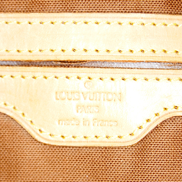 Borsa da viaggio Louis Vuitton America's Cup in tela cerata rossa e pelle naturale - Detail D4