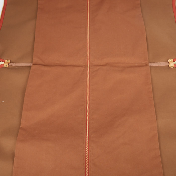 Bolsa de viaje Louis Vuitton America's Cup en lona Monogram revestida roja y cuero natural - Detail D3