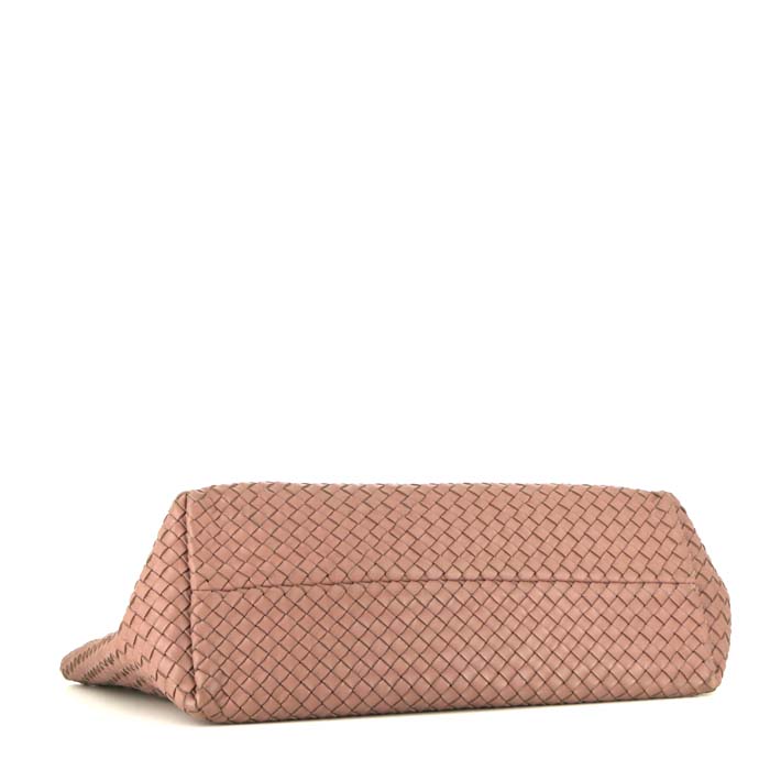 Bolso Cabás Bottega Veneta  Cabat en cuero intrecciato rosa - Detail D4