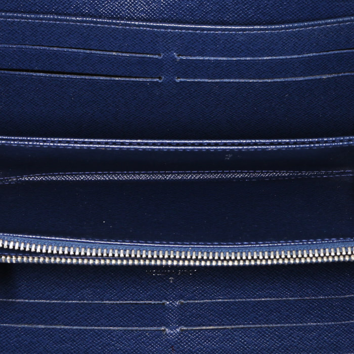 Portafogli Louis Vuitton Zippy in pelle Epi blu - Detail D2