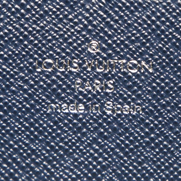 Billetera Louis Vuitton Zippy en cuero Epi azul - Detail D3