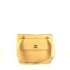 Chanel  Vintage handbag  in beige grained leather - 360 thumbnail