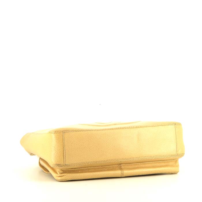 Chanel  Vintage handbag  in beige grained leather - Detail D4