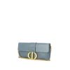 Dior 30 Montaigne handbag/clutch in Bleu Orage leather - 00pp thumbnail