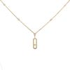 Messika Move Uno necklace in pink gold and diamonds - 00pp thumbnail