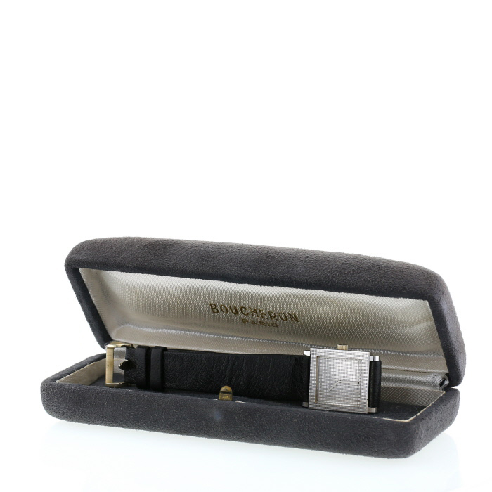 Boucheron Carrée watch in white gold Circa 1970 - Detail D2