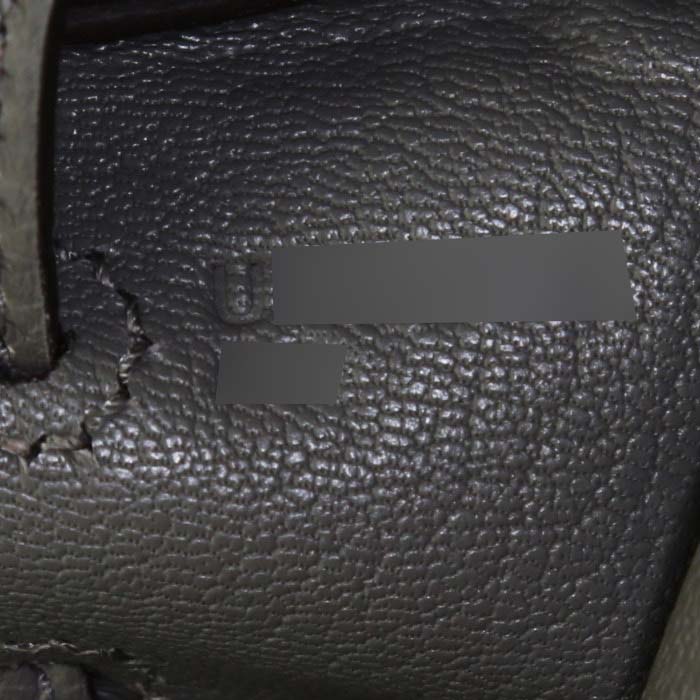 Sac à main Hermès  Kelly 25 cm en cuir togo gris Meyer - Detail D5