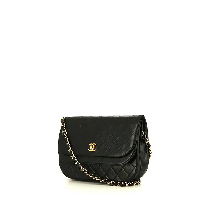 Chanel Vintage Handbag in Black Quilted Leather