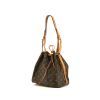 Shopping bag Louis Vuitton petit Noé in tela monogram marrone e pelle naturale - 00pp thumbnail