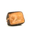 Shopping bag Louis Vuitton petit Noé in tela monogram marrone e pelle naturale - Detail D4 thumbnail