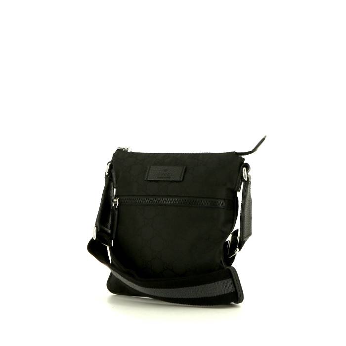 GUCCI Nylon GG Canvas Messenger Bag Black 449183