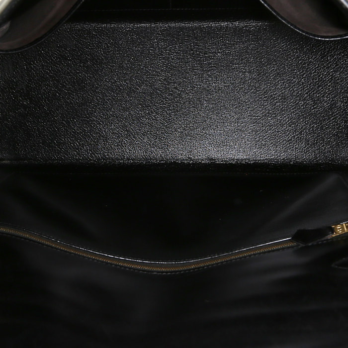 Borsa Hermès Kelly 35 cm in pelle box nera - Detail D3